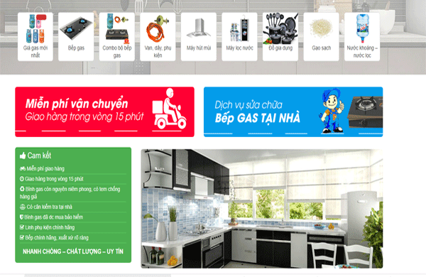 Tầm quan trọng khi thiết kế website bán gas bếp gas